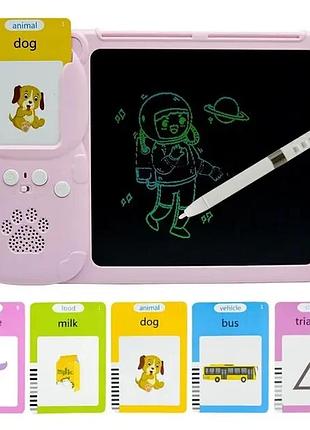Говорящие обучающие карточки монтессори для изучения английского языка 2в1 интерактивный планшет и цветная lcd доска для рисования