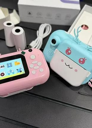 Дитячий фотоапарат c11 з екраном моментального друку фото "ріжки"