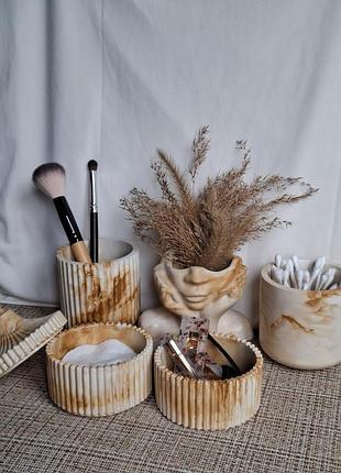 Кашпо органайзери мармур декор