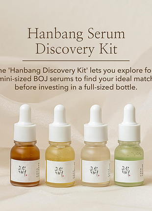 Набір міні-версій сироваток beauty of joseon hanbang serum discovery kit 4 шт + 10 мл