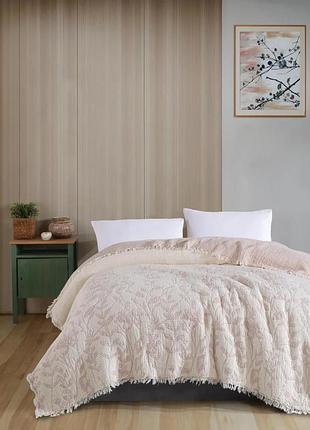 Муслинове покривало botanic 230х250 см рожеве