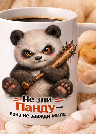 ☕ подарочная чашка 330 мл “не слы панду – она не всегда милая”