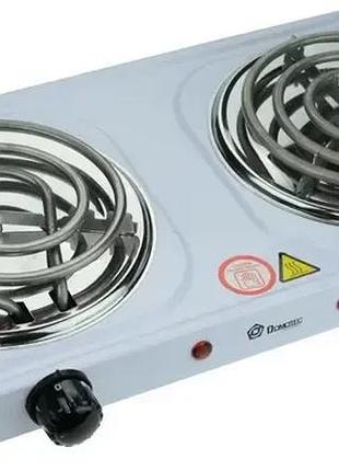 Электроплита спиральная domotec hp-200 b, настольная электрическая плитка
