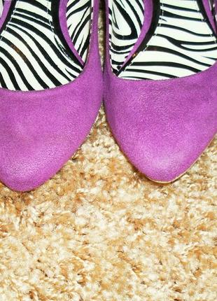 Туфли фиолетовые замшевые2 фото