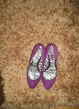 Туфли фиолетовые замшевые3 фото