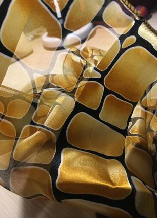 Золотистый шарфик на шею5 фото