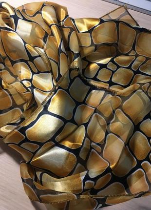 Золотистый шарфик на шею6 фото