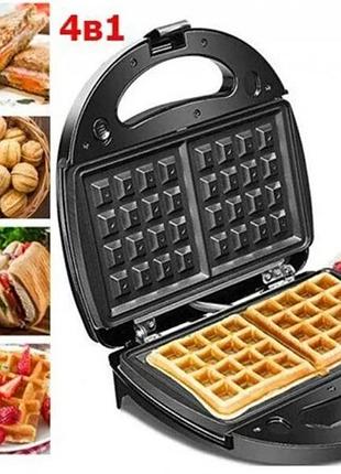 Мультимейкер 4 в 1 opera op-908 гриль сендвічниця вафельниця горішниця