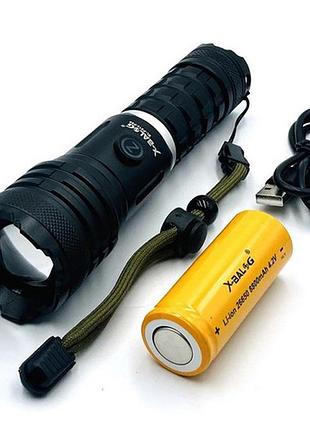 Алюминиевый аккумуляторный ручной фонарик bailong bl-p913-p90 светодиодный с мощной линзой