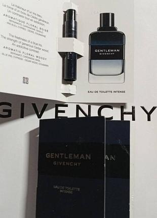 Пробник  for givenchy gentleman eau de toilette intense