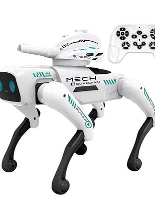 Интерактивная робот-собака mech guardian qf660-2 с пультом управления и подсветкой