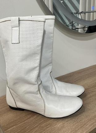 Білі чоботи veto, натуральна шкіра