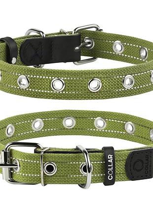 Нашийник для собак бавовняна тасьма collar брезент безрозмірний (ширина 25 мм, довжина 53 см)