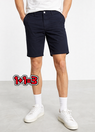 🎁1+1=3 фірмові темно-сині чоловічі шорти чинос бавовна cedarwood state, розмір 48 - 50