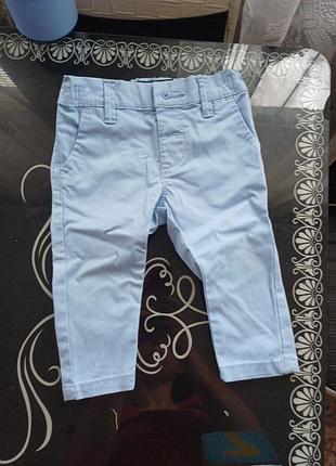 Голубые штанишки для мальчика на рост 74
