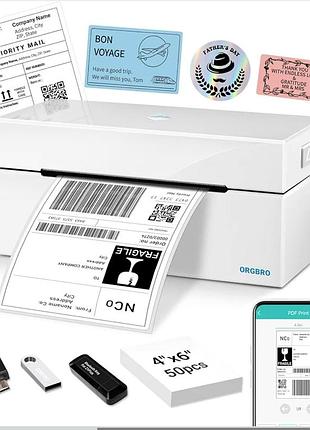Термальний принтер для етикеток orgbro z1 plus, розроблений переважно для малого бізнесу