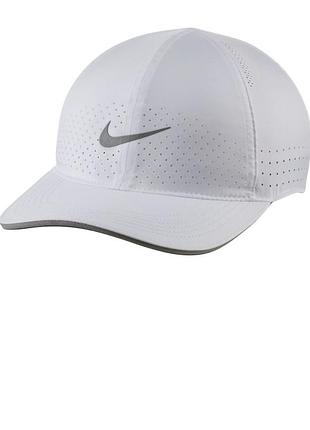 Кепка nike dri-fit aerobill featherlight сар біла для бігу/ повсякденна