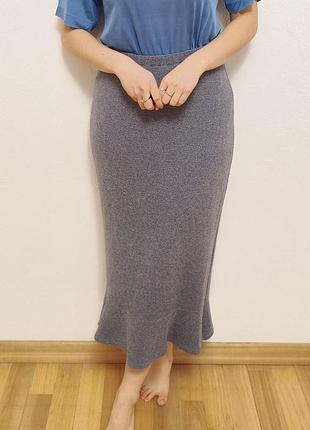 Вінтажна вовняна міді-спідниця