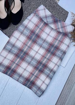 Тепла весняна спідниця xs спідниця з шерсті шерстяна спідниця олівець коротка спідниця в клітинку