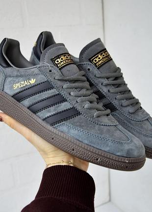 Adidas spezial сірі з чорним кросівки чоловічі адідас адидас кроссовки кросовки