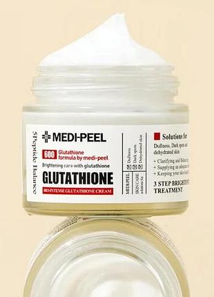 Крем для лица с глутатионом medi-peel bio intense glutathione white cream, 50мл