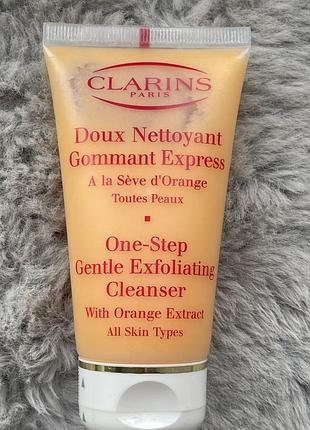 Clarins one-step gentle exfoliating cleanser з екстрактом апельсина/очищувальний засіб для обличчя clarins/скраб для лица/скраб для обличчя clarins/