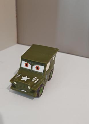 Sarge jeep disney pixar cars - vinyl pvc figure usa military vehicle