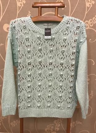 Очень красивый и стильный брендовый вязаный свитерок-оверсайз.2 фото