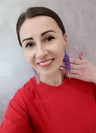 Сережки "фіолетовий настрій"