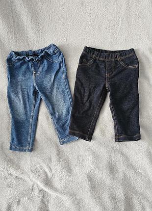 Джинсы штаны carter's 2 штуки 74 см 6-9 месяцев