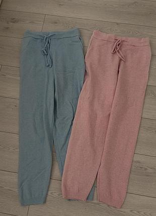 Трикотажні джогери італія віскоза стильні універсальний розмір рожеві блакитні італія