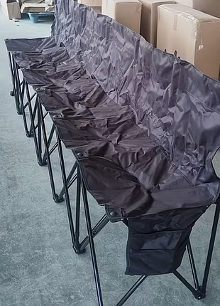 Футбольная лавка/стулки 6-местная (черная)