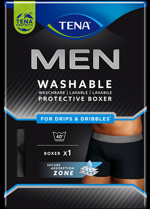 Tena men protective boxer р. l -48 чоловічі захисні труси боксери для блокування протікань нейтралізації запахів
