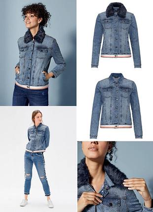 Женская джинсовая куртка бренда esmara прямого кроя размер s евро 36/38 наш 42/44