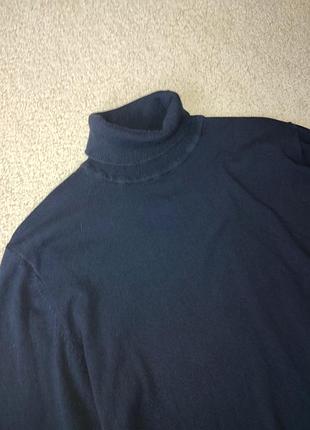 Гольф водолазка под горло темно синий для мужчины 5