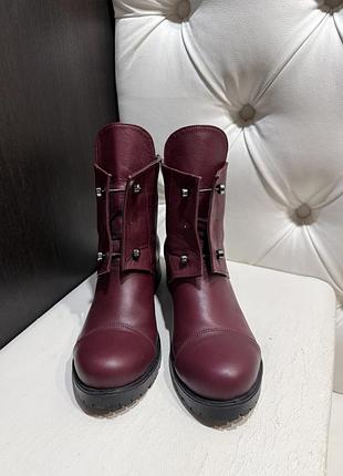 Женские ботинки бургунди 36р