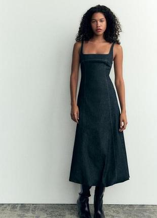 Сарафан zara джинсовое платье платья!