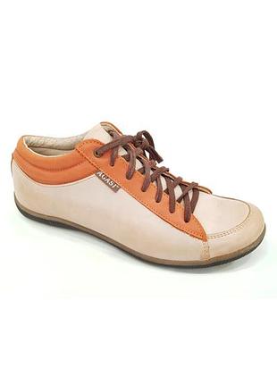 Кеди кросівки жіночі натуральні шкіряні шкіра весняні літні польща бежеві 37 розмір agasi 8276