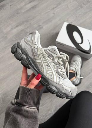 Кроссовки asics gel-nyc grey black/асикс гель 36 37 38 39 40 41