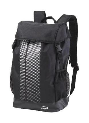 Рюкзак спортивний crivit sport basic чорний, 30×54×16,5 см, з вентиляційною сіткою