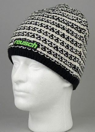 Шапка біні reusch fatima beanie чоловіча жіноча легка чорно-біла унісекс оригінал 58 р     columbia buff salomon mammut karrimor icebreaker burton