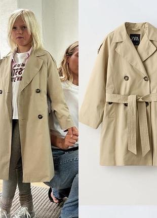 Новинка! мега стильний та практичний тренч/плащ zara на дівчинку.