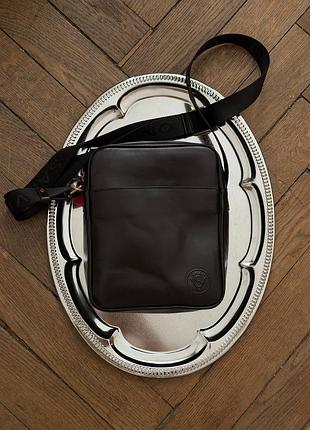 Чоловіча сумка з гладкої шкіри, натуральна шкіра, месенджер