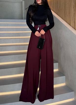 Жіночі класичні ділові штани брюки з костюмної тканини
