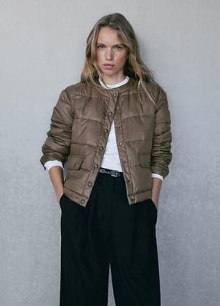 Весенняя куртка в шоколадном цвете от massimo dutti р. s-m