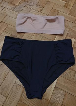 Жіночі купальні плавки з високою посадкою, низ купальника, жіноча нижня білизна для купання primark 20(48) чорні