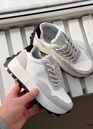 🔥кросівки жіночі filo білі + сірий + чорний, екошкіра