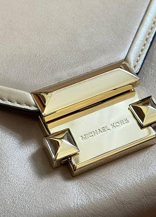 Сумка жіноча michael kors шкіряна  холодного бежевого кольору оригінал