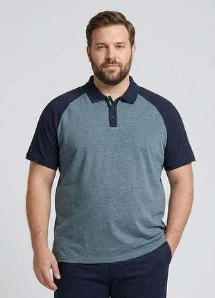 Футболка поло мужская kiabi батал 100% хлопок - комфортный крой больших размеров