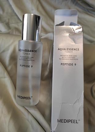 Увлажняющий тонер пептидный тонер-эссенция для зрелой кожи medipeel peptide 9 aqua essence toner, 250 мл